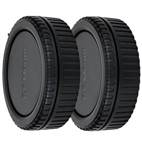 (2 Pack) JJC Bouchon de Protection Frontal + Protège-Objectif Arrière pour Canon EOS R Ra RP R3 R5 R5c R6 R6II R7 R8 R10 R50 R10