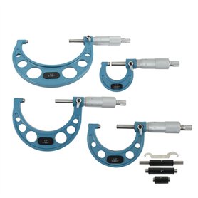 Lot de 4 micromètres d'extérieur de précision en carbure de tungstène 0-100 mm 0