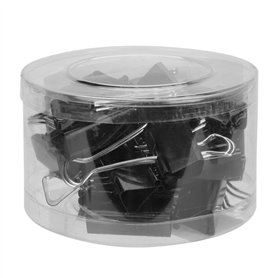 Lot de 24 Pinces à documents 41mm Boîte de Pinces à papier multi-fonctions Binder Clips Papier Métal Pince à Dessin pour Notes F