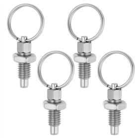 Be In Your Mind 4 Pièces Piston à Ressort Acier Inoxydable avec Filetage Bague Traction M6x1 Longueur 12 Mm Diamètre Extérieur B