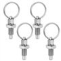 Be In Your Mind 4 Pièces Piston à Ressort Acier Inoxydable avec Filetage Bague Traction M6x1 Longueur 12 Mm Diamètre Extérieur B