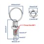 Be In Your Mind 4 Pièces Piston à Ressort Acier Inoxydable avec Filetage Bague Traction M6x1 Longueur 12 Mm Diamètre Extérieur B