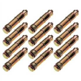 Be In Your Mind Lot de 12 Boulons d'expansion Trois Parties M6 X 50 Mm - Ancrage Bouclier - Ancrage Robuste Zinc Plaqué 12 Mm Di