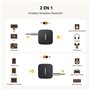 UGREEN 2 en 1 Transmetteur Récepteur Bluetooth 5.2 Émetteur pour TV Adaptateur Bluetooth Jack 3.5mm RCA Récepteur Audio pour Cas