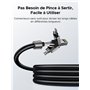 UGREEN Lot de 4 Cat 7 Connecteur RJ45 Ethernet Réseau Embout Fiche 10Gbps Installation sans Outil AWG 22-24