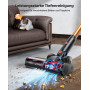 Aspirateur Balai sans Fil, 550W/45Kpa/60 Mins, Aspirateur sans Fil avec Affichage LED, Anti-Enchevêtrement, Brosse pour Canapé, 