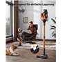 Aspirateur Balai sans Fil, 550W/45Kpa/60 Mins, Aspirateur sans Fil avec Affichage LED, Anti-Enchevêtrement, Brosse pour Canapé, 