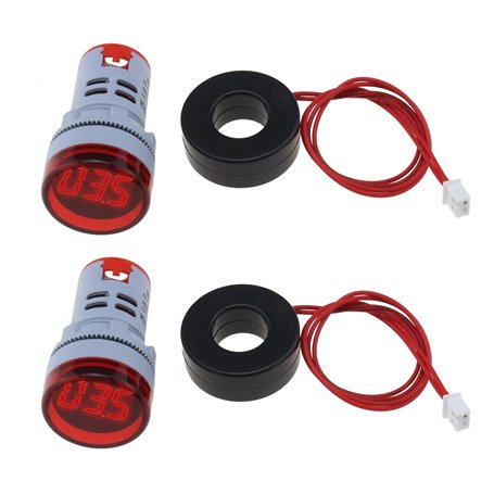 Create idea 2pcs Ampèremètre AC à Affichage Numérique LED Moniteur de Courant Alternatif à Testeur de Courant Alternatif pour In