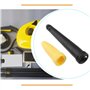 Create idea 2 Pièces Nettoyeur Vapeur Puissance Buse de Remplacement Accessoires de Nettoyage Buse de Fenêtre Noir/jaune Compati