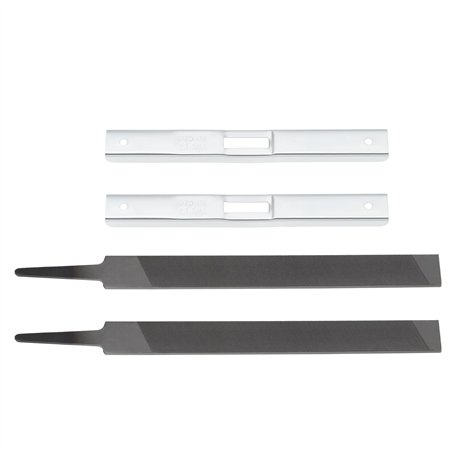 Create idea 2 Sets d'affûteuse de Scie à Chaîne Outil de Jauge de Profondeur Affûteur de Lime Plate Jauge de Profondeur de Tronç