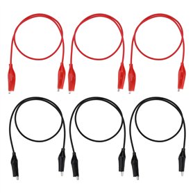 Create idea 20 Pièces Cordons de Test à Pinces Crocodiles pour Multimètres pour Tests électriques de Circuits avec Fils de Racco