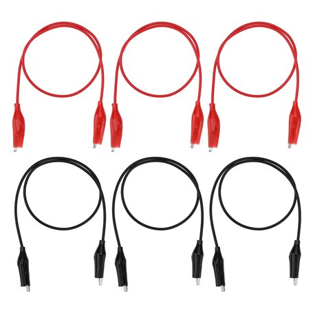 Create idea 20 Pièces Cordons de Test à Pinces Crocodiles pour Multimètres pour Tests électriques de Circuits avec Fils de Racco