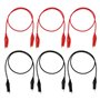 Create idea 20 Pièces Cordons de Test à Pinces Crocodiles pour Multimètres pour Tests électriques de Circuits avec Fils de Racco