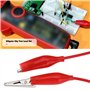 Create idea 20 Pièces Cordons de Test à Pinces Crocodiles pour Multimètres pour Tests électriques de Circuits avec Fils de Racco