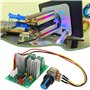 Create idea Lot de 2 Contrôleurs Vitesse Moteur à Courant Continu PWM Régulateur Vitesse Unidirectionnel Contrôleur Moteur 12 V 