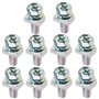 The Lord of The Tools Lot de 10 boulons et écrous de Batterie de Moto en Acier au Carbone M5 x 14 mm Vis et écrous carrés pour M