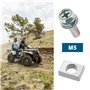 The Lord of The Tools Lot de 10 boulons et écrous de Batterie de Moto en Acier au Carbone M5 x 14 mm Vis et écrous carrés pour M