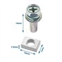 The Lord of The Tools Lot de 10 boulons et écrous de Batterie de Moto en Acier au Carbone M5 x 14 mm Vis et écrous carrés pour M