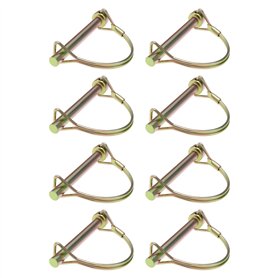 The Lord of the Tools Lot de 8 Goupilles de Retenue de Verrouillage d'arbre de 8mm pour Remorques Verrouillage d'attelage Clip e