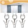 The Lord of the Tools 130x T-Glider Clips de Rideau Anneaux de Roulement en T avec Pince Crochets de Rideau avec Roues pour Croc