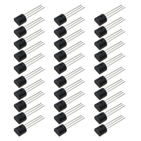 The Lord of the Tools 30pcs Transistors Darlington MPSA13 NPN en Plastique TO92 Gain de Courant de Transistor en Silicium pour P