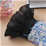 Tandou Manchettes chauffe-pouls pour femme - Rétro gothique - Avec boutons amovibles - Noir - 21 cm - Décontracté, uni - Décorat