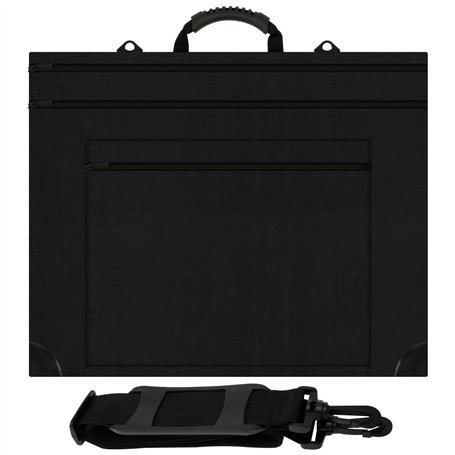 Étui de Portfolio d'art de 60 x 50 cm avec en Cuir imperméable pour Planche à Dessin et Peinture Sac à bandoulière pour œuvres d
