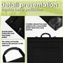 Étui de Portfolio d'art de 60 x 50 cm avec en Cuir imperméable pour Planche à Dessin et Peinture Sac à bandoulière pour œuvres d