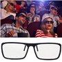 fivekim Clip-onLunettes Circulaires Passives Polarisées 3D pour TV Real 3D Cinema 0.22Mm Carré Vibration Clip Lunettes 3D