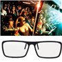 fivekim Clip-onLunettes Circulaires Passives Polarisées 3D pour TV Real 3D Cinema 0.22Mm Carré Vibration Clip Lunettes 3D