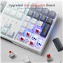 Redragon Clavier de jeu K668 RVB, clavier mécanique filaire à 108 touches avec 4 touches de raccourci supplémentaires, mousses a