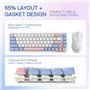 Redragon K709 PRO Clavier de jeu RVB sans fil Gasket 65 % Clavier mécanique échangeable à chaud 68 touches avec socle Free Mod, 