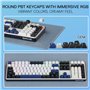 Redragon K689 Clavier de jeu RVB à joint filaire, 104 touches + 4 touches de raccourci supplémentaires Clavier mécanique avec pr