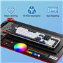 Redragon K689 Clavier de jeu RVB à joint filaire, 104 touches + 4 touches de raccourci supplémentaires Clavier mécanique avec pr