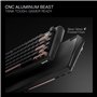 Redragon K720 Clavier de jeu sans fil CNC Gasket avec écran hype et bouton, clavier mécanique 81 touches, écran d'information TF