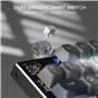 Redragon K556 SE Clavier de jeu filaire, clavier mécanique 104 touches remplaçables à chaud avec base en aluminium d'origine, pr