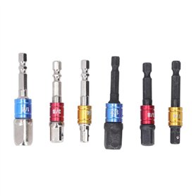 6 pièces adaptateur de douille ensemble tige hexagonale embout clé à douille adaptateur ensemble d'extension tournevis accessoir