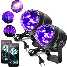Boule disco à lumière noire UV