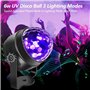 LUNSY 6W LED Lumières de scène activée par la musique 7 modes d'éclairage Effets d'éclairage ave