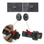 LEEQ Bouton d'arrêt de ceinture de sécurité gris avec poinçon en bois - Pas de soudure nécessaire pour l’installation et le retr