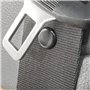 LEEQ Bouton d'arrêt de ceinture de sécurité gris avec poinçon en bois - Pas de soudure nécessaire pour l’installation et le retr