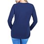 Q.KIM T-Shirt de Maternité Femme Manches Longues de maternité Motif Grossesse Amusant Humour imprimé-Hi Baby,Bleu XL