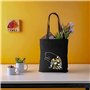 EastVita Kit de broderie en toile avec motifs de plantes de dessin animé, sac en toile de coton pour point de croix DIY pour déb