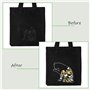 EastVita Kit de broderie en toile avec motifs de plantes de dessin animé, sac en toile de coton pour point de croix DIY pour déb