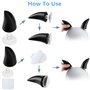 ChaoLink 5 paires d'accessoires pour casque de moto cornes, mignons oreilles de chat ailes de diable en forme de ventouse auto-a