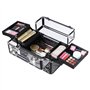 SONGMICS Mallette À maquillage, Coffre cosmÉtique, BoÎte de rangement, Beauty case, pour Bijoux et produits de maquillage, Couve