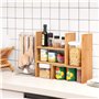 SONGMICS Organisateur de Bureau Modulable à 3 Formes, Rangement de Bureau réglable peu encombrant, Petite Décoration de Biblioth