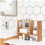 SONGMICS Organisateur de Bureau Modulable à 3 Formes, Rangement de Bureau réglable peu encombrant, Petite Décoration de Biblioth
