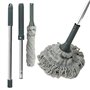 Balai à franges Twist Mop 128 à long manche en microfibre à essorage automatique avec 2 têtes de serpillère