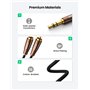 UGREEN 2M Câble RCA Jack Audio Stéréo Coton Tressé Cordon 3.5mm Mâle 2RCA Mâle Plaqué Or Compatible avec Amplificateur Autoradio